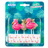 Kerzenpicks Flamingo/Ananas