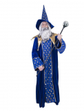 Zauberer blue magic mit passendem Hut